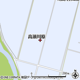 秋田県鹿角市花輪（高瀬川原）周辺の地図