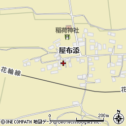 秋田県大館市道目木屋布添58周辺の地図