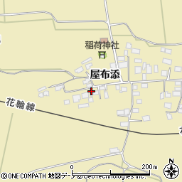 秋田県大館市道目木屋布添41周辺の地図