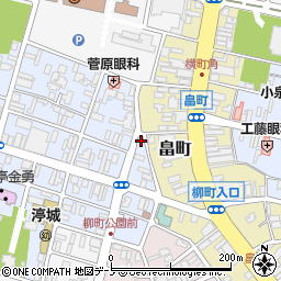 秋田県能代市柳町6-1周辺の地図