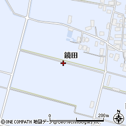 秋田県鹿角市花輪鏡田周辺の地図