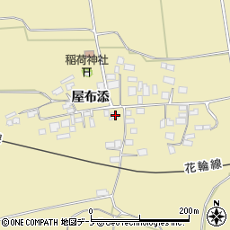 秋田県大館市道目木屋布添64周辺の地図