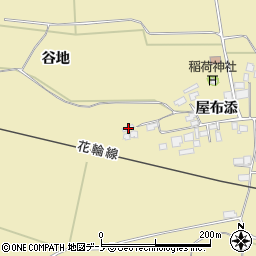 秋田県大館市道目木屋布添39周辺の地図