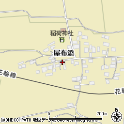 秋田県大館市道目木屋布添59周辺の地図