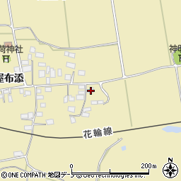 秋田県大館市道目木屋布添82周辺の地図