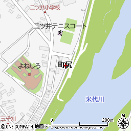 秋田県能代市二ツ井町町尻周辺の地図