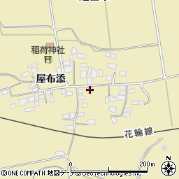 秋田県大館市道目木屋布添71周辺の地図