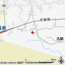 秋田県大館市十二所古館22-9周辺の地図