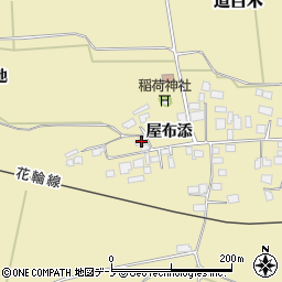 秋田県大館市道目木屋布添42周辺の地図