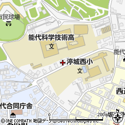秋田県能代市盤若町周辺の地図