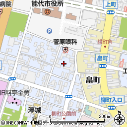 秋田県能代市柳町4周辺の地図