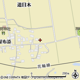 秋田県大館市道目木屋布添106周辺の地図