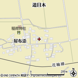 秋田県大館市道目木屋布添87周辺の地図