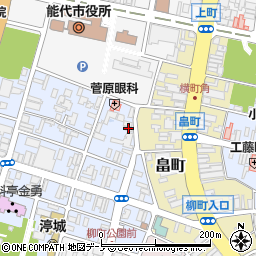 秋田県能代市柳町4-10周辺の地図