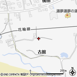 秋田県大館市十二所古館38周辺の地図
