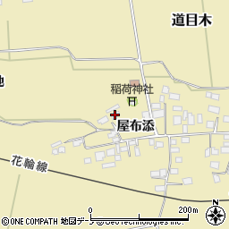 秋田県大館市道目木屋布添51周辺の地図