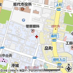 秋田県能代市柳町4-9周辺の地図