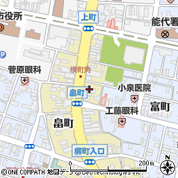 青森銀行能代中央支店 ＡＴＭ周辺の地図