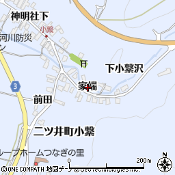 秋田県能代市二ツ井町小繋家端周辺の地図