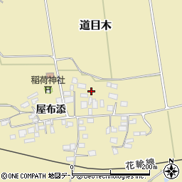 秋田県大館市道目木屋布添98周辺の地図