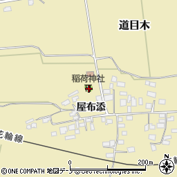 秋田県大館市道目木屋布添55周辺の地図