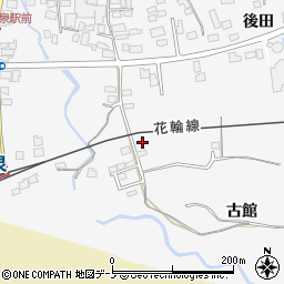秋田県大館市十二所古館58周辺の地図
