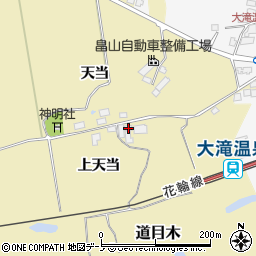 秋田県大館市道目木上天当49周辺の地図