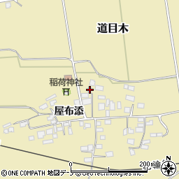 秋田県大館市道目木屋布添94周辺の地図