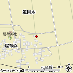 秋田県大館市道目木屋布添99周辺の地図