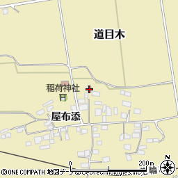 秋田県大館市道目木屋布添95周辺の地図
