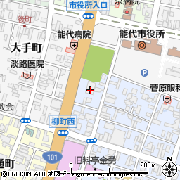 秋田県能代市柳町1周辺の地図