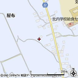 秋田県大館市比内町新館屋布101周辺の地図