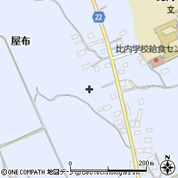 秋田県大館市比内町新館屋布101-2周辺の地図