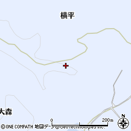 秋田県鹿角市花輪横平周辺の地図