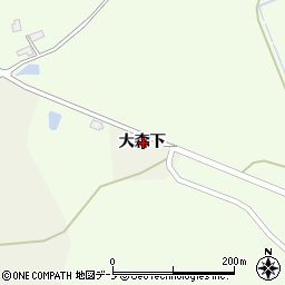 秋田県大館市比内町八木橋大森下周辺の地図