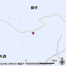 秋田県鹿角市花輪（横平）周辺の地図