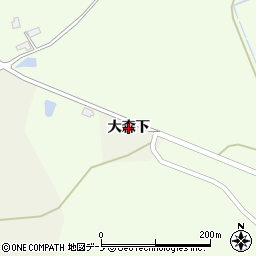 秋田県大館市比内町八木橋（大森下）周辺の地図