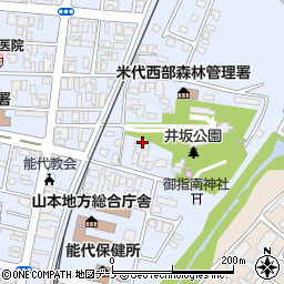 秋田県能代市御指南町周辺の地図