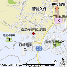 西法寺部落公民館周辺の地図