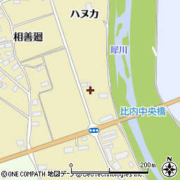 秋田県大館市比内町達子ハヌカ周辺の地図