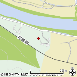 秋田県大館市比内町扇田長坂57周辺の地図