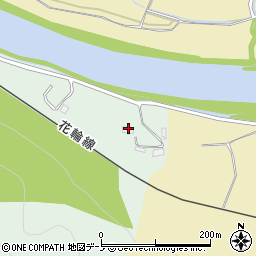 秋田県大館市比内町扇田長坂周辺の地図
