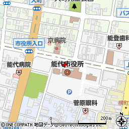 秋田銀行能代市役所 ＡＴＭ周辺の地図