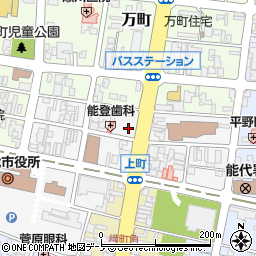 ファミリーマート能代上町店周辺の地図