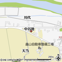秋田県大館市道目木（中谷地）周辺の地図