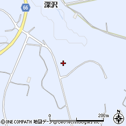 秋田県鹿角市花輪深沢14-1周辺の地図