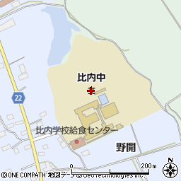 秋田県大館市比内町扇田新館野中岱周辺の地図
