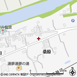 秋田県大館市十二所桑原周辺の地図
