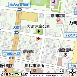 秋田地方法務局能代支局周辺の地図