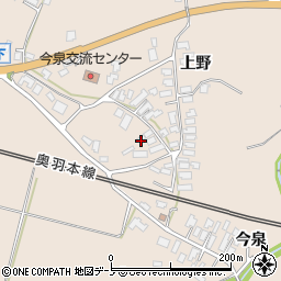 秋田県北秋田市今泉周辺の地図